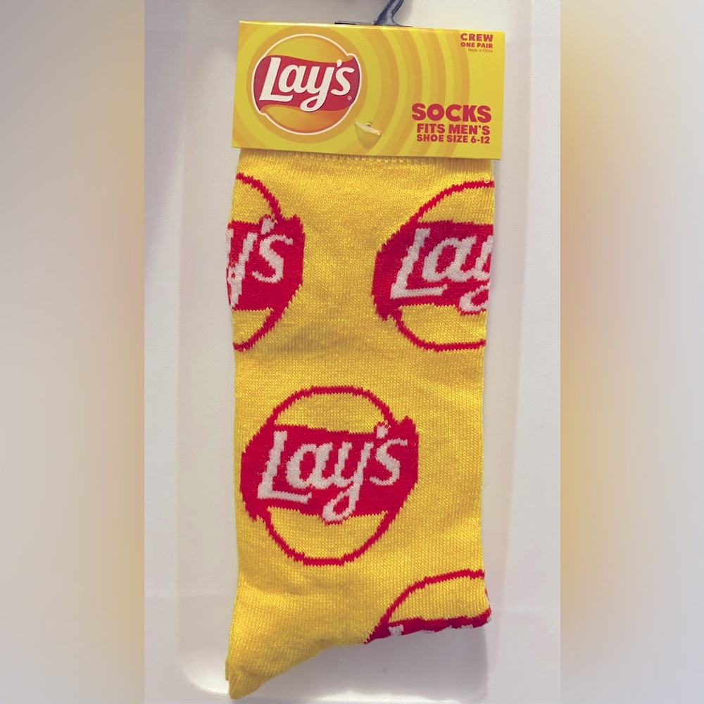 Fun Novelty Socks Featuring Lays Chip Brand - Picture 1 of 2